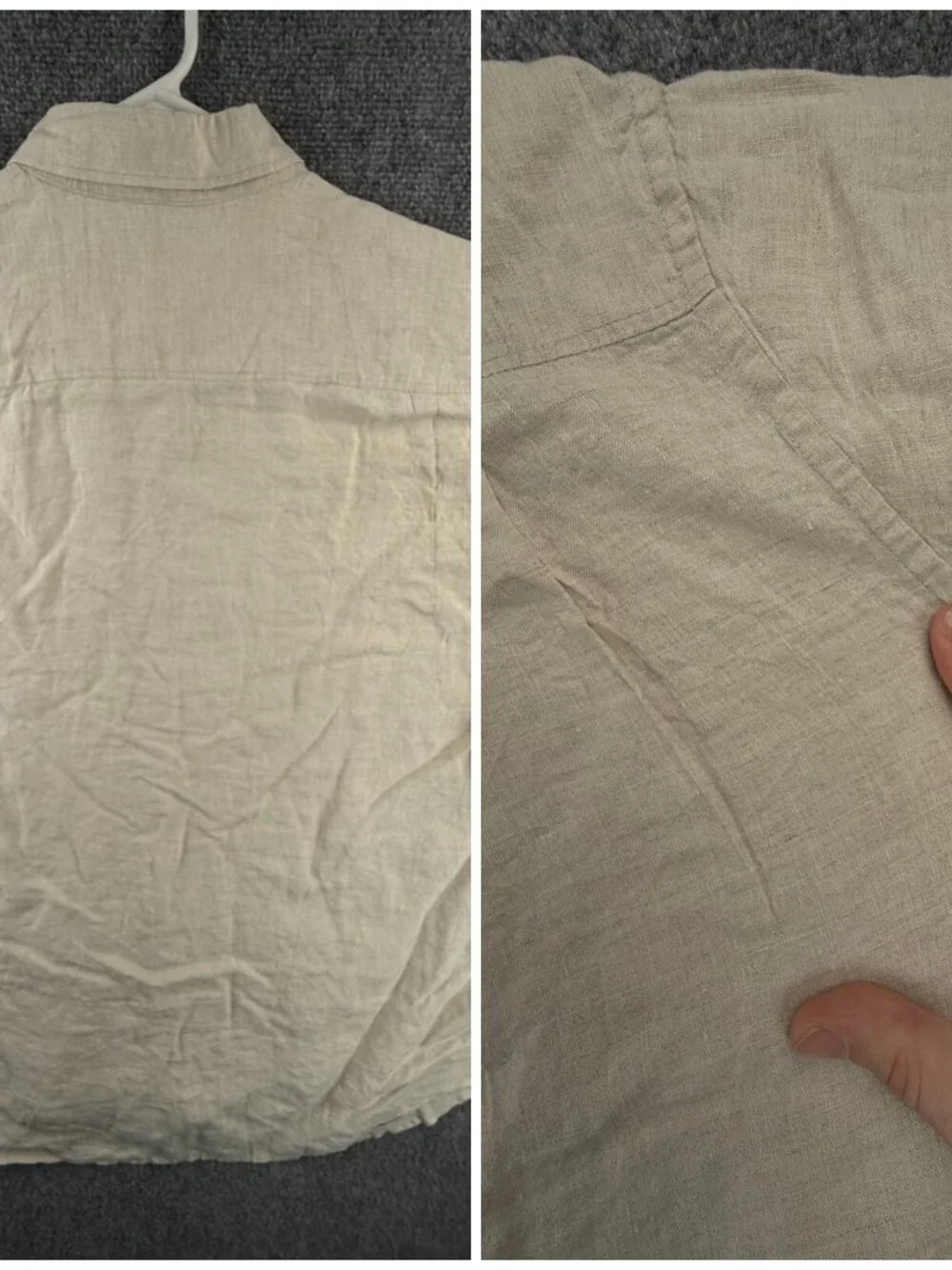Tommy Bahama All Linen Button Up Shirt Men Long Sleeve Beige 2XL Breathable